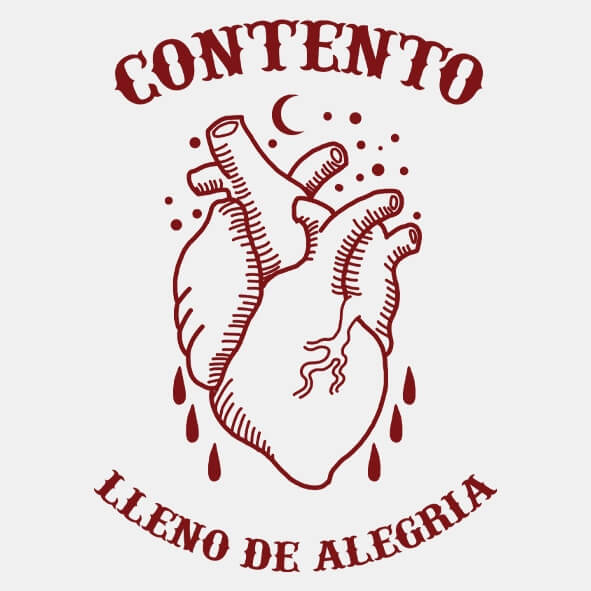 Contento, lleno de alegría